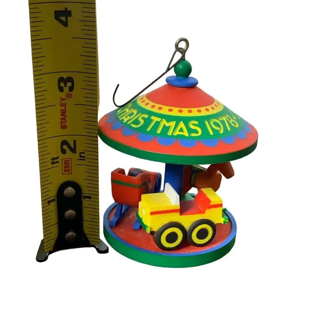 Vintage‎ 1978 Hallmark Twirl About Carousel Christmas Ornament Tree Trimmer